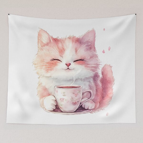 Item preview, Vintage Tea Cat designed and sold by pipopoupin.