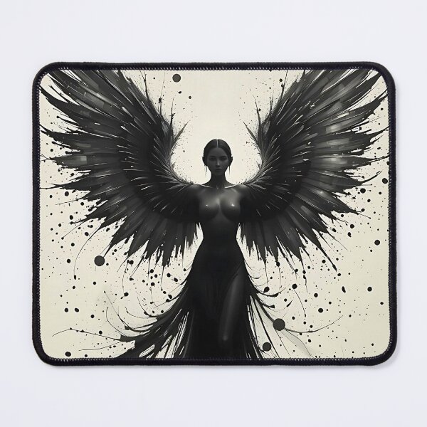 Item preview, Dark Angel with Ink Wings in Flight designed and sold by BorgSpareParts.