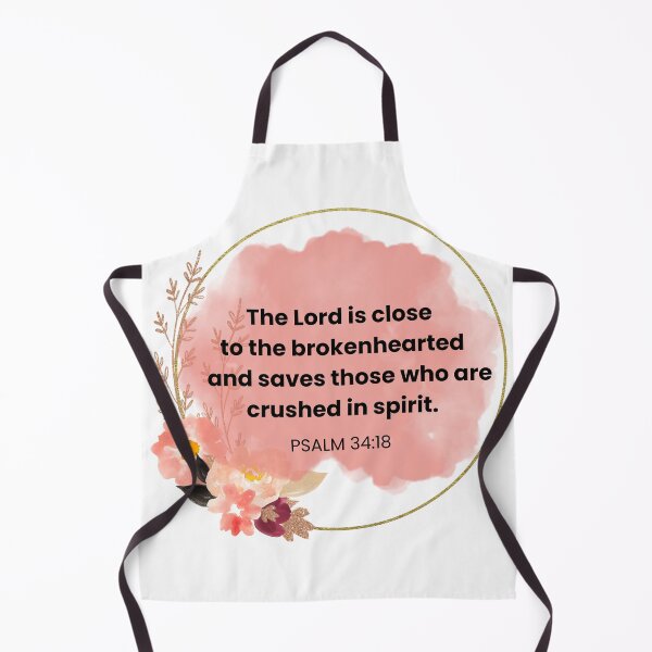 Item preview, Bible verse Psalm 34:18 pink floral  designed and sold by ClickATee Store .