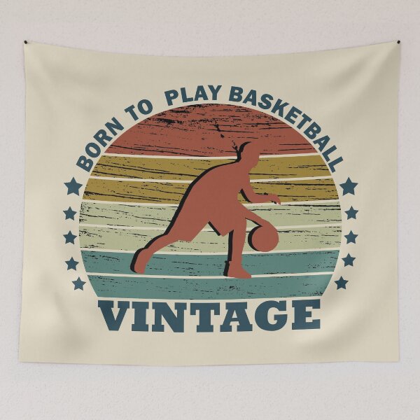 Item preview, Born to play basketball vintage player designed and sold by Alexaltay.