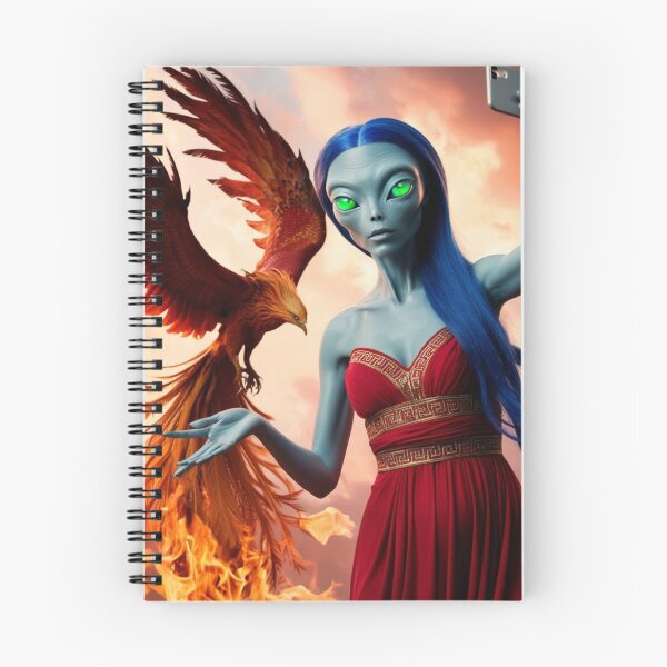 Item preview, Alien Selfie with a Phoenix designed and sold by StaggDevon.