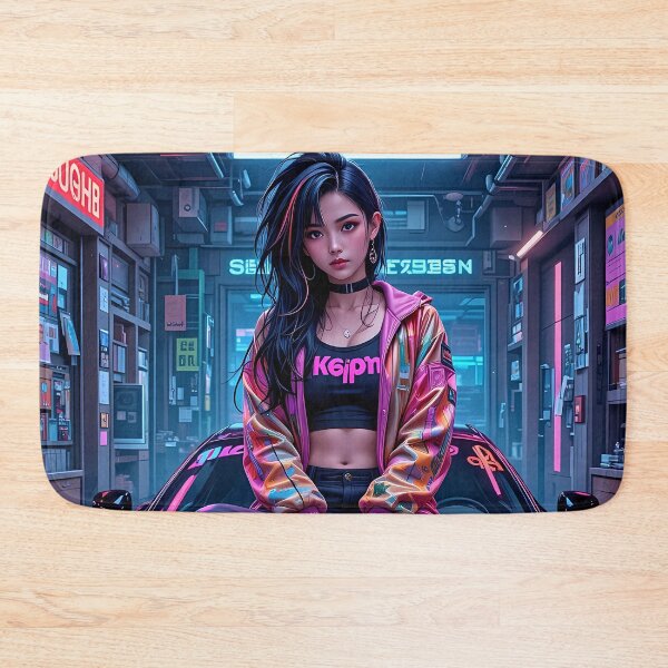 Item preview, Cyberpunk Street Queen Sitting on Neon Car designed and sold by BorgSpareParts.