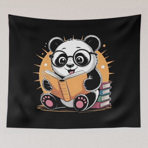 Item preview, Panda reading a book. Bookworm. Book lover. designed and sold by designsbyaneta.