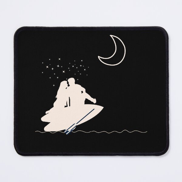 Item preview, Romantic Couple on Paddleboard Under the Stars – Minimalist Line Art designed and sold by bobparduephoto.