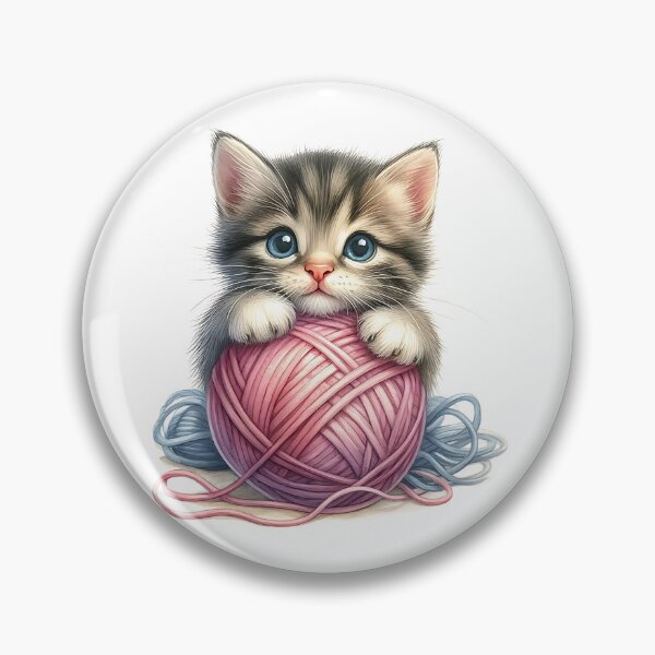 Item preview, Cute Kitten with Yarn designed and sold by TuckerLogan.