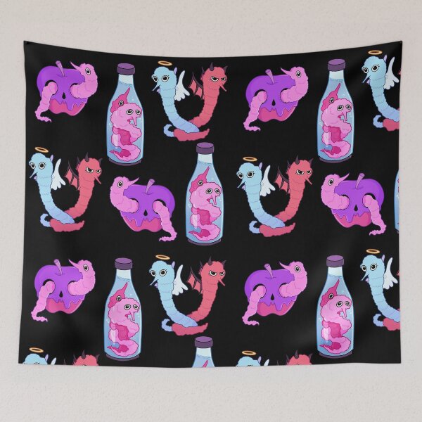 Item preview, Spooky Neon Worm Pattern designed and sold by violletine.