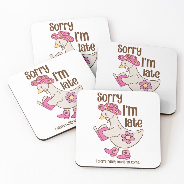 Item preview, Sorry I'm late - silly goose designed and sold by EvergreenWhimsy.