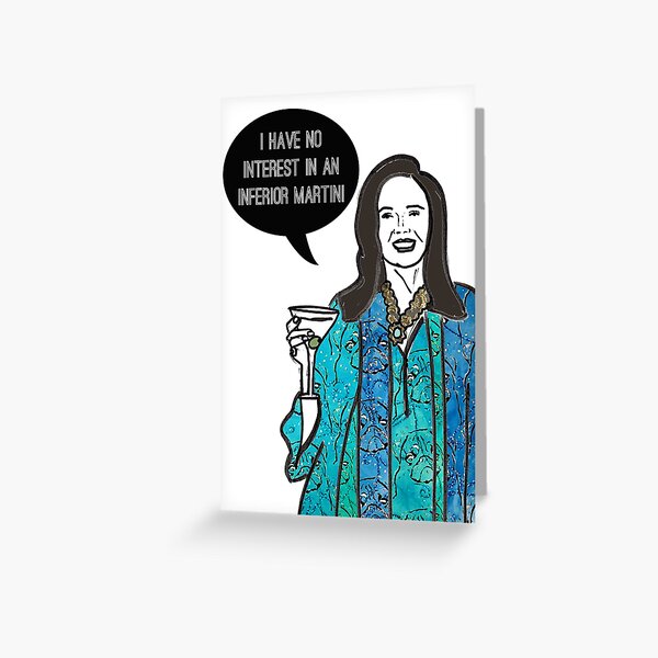 Inferior Martini Greeting Card