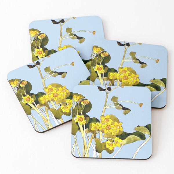 Item preview, Art Nouveau Buttercups Marsh Marigold American Hannah Borger Overbeck 1915 designed and sold by Pixelchicken.