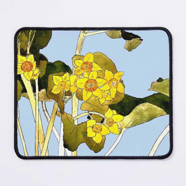 Item preview, Art Nouveau Buttercups Marsh Marigold American Hannah Borger Overbeck 1915 designed and sold by Pixelchicken.