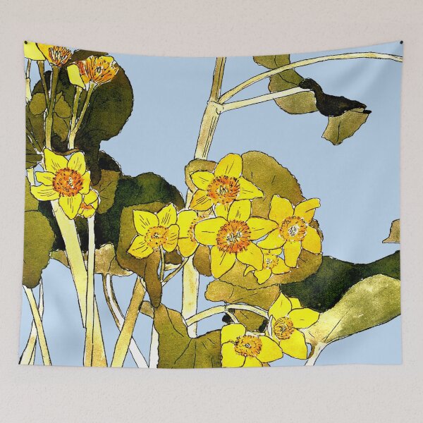 Item preview, Art Nouveau Buttercups Marsh Marigold American Hannah Borger Overbeck 1915 designed and sold by Pixelchicken.
