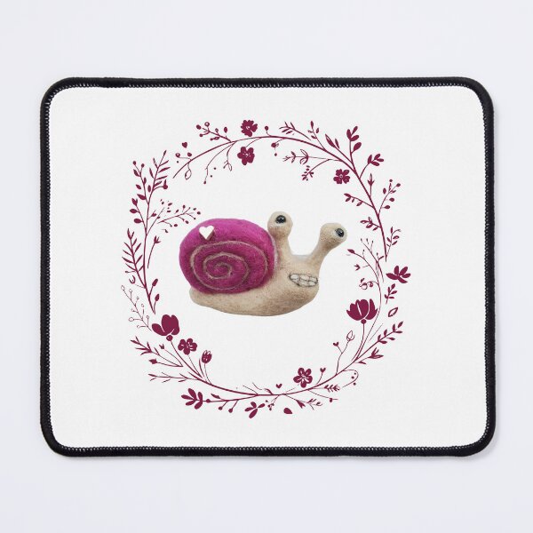 Item preview, Felted smiley snail floral frame designed and sold by RockingFelter.