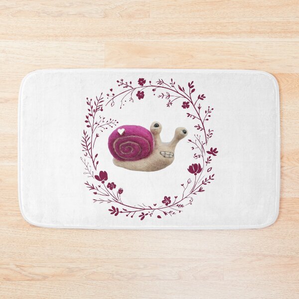Item preview, Felted smiley snail floral frame designed and sold by RockingFelter.