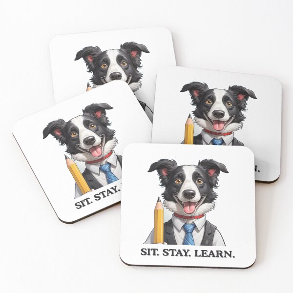 Item preview, Funny Border Collie Portrait – Comic Teacher Gift – Goofy Dog & Cat Owner Gifts – Humor Pet Lover Design designed and sold by KoraTalks.