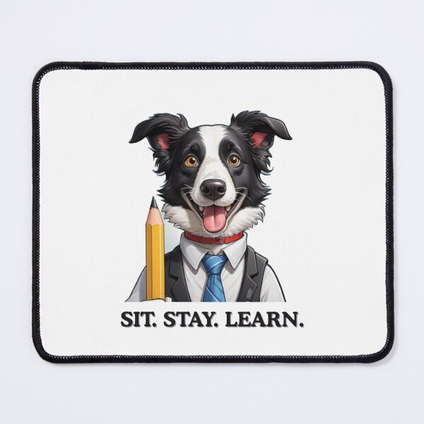 Item preview, Funny Border Collie Portrait – Comic Teacher Gift – Goofy Dog & Cat Owner Gifts – Humor Pet Lover Design designed and sold by KoraTalks.