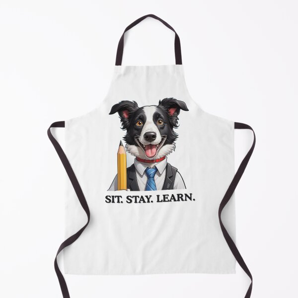 Item preview, Funny Border Collie Portrait – Comic Teacher Gift – Goofy Dog & Cat Owner Gifts – Humor Pet Lover Design designed and sold by KoraTalks.