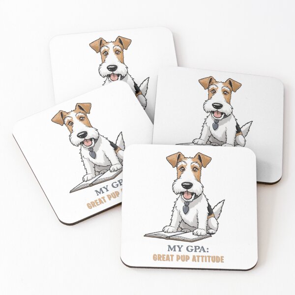 Item preview, Unique Funny Fox Terrier Dog Owner – Student Cartoon Gift – Whimsical Pet-Themed Artwork – Pet and Owner Humor Cartoons designed and sold by KoraTalks.