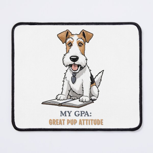 Item preview, Unique Funny Fox Terrier Dog Owner – Student Cartoon Gift – Whimsical Pet-Themed Artwork – Pet and Owner Humor Cartoons designed and sold by KoraTalks.