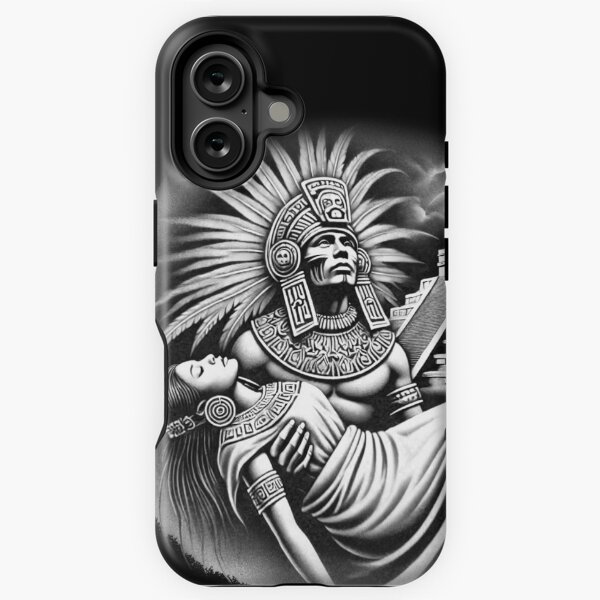 Vista previa del artículo con la obra «Calendario de guerreros aztecas mexicanos México Maya Maya Azteca», diseñado y vendido por HechoEnAztlan.
