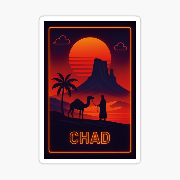 Artikel-Vorschau von Chad Neon Travel, designt und verkauft von Thistle-TShop.