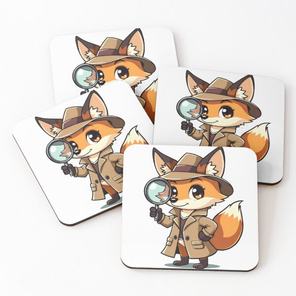Item preview, Fox Detective - Woodland Animal Sticker designed and sold by slickywitty.
