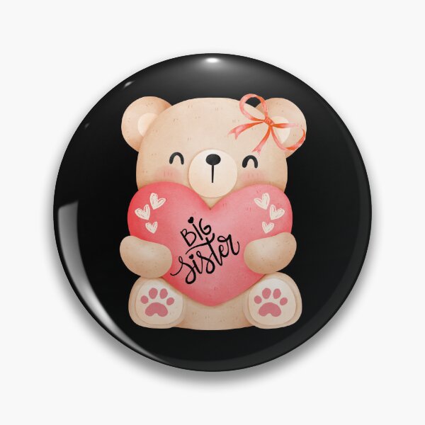 Item preview, Big sister love teddy bear with heart  designed and sold by ClickATee Store .