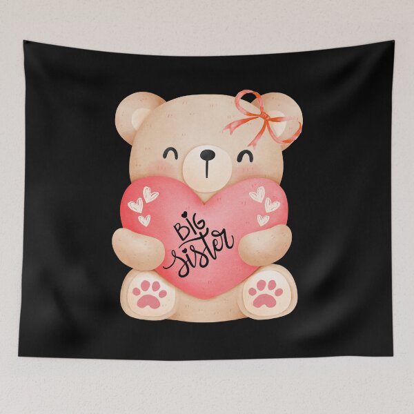 Item preview, Big sister love teddy bear with heart  designed and sold by ClickATee Store .