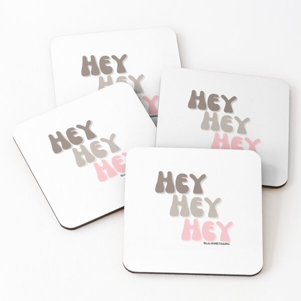 Item preview, HEY HEY HEY, v11a, light pink, brown | @lilsboobthangs designed and sold by lilsboobthangs.