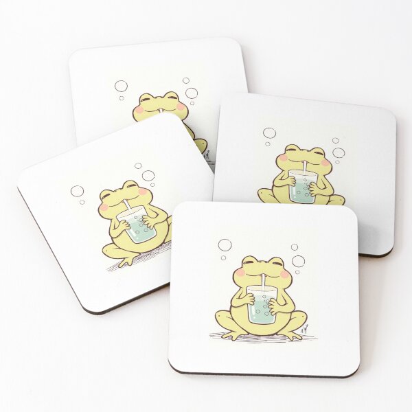 Item preview, Frog with Bubble Tea sticker designed and sold by CreativeChronicleofNicole.
