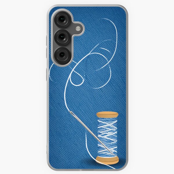 Item preview, Needle, Thread & Denim Grace Cell Phone Cover Art designed and sold by BluFusionStudio.