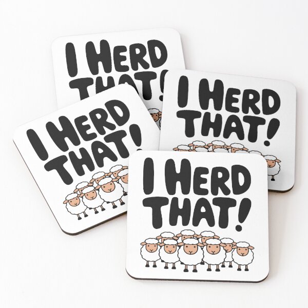 Item preview, I Herd That! Cute Sheep Herd Pun designed and sold by PMCreative.