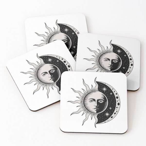 Item preview, Modern Trendy Vintage  Sun and Moon Black and white designed and sold by SOUFIANE1991.