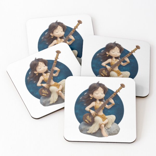 Item preview, Chill-out Cutie Goddess playing Sitar  designed and sold by Digitalys Studios.