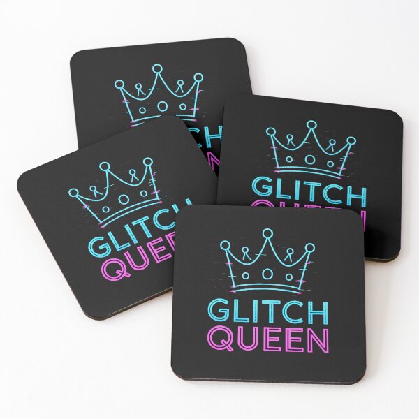 Item preview, Glitch Queen – Neon crown for digital rebellion designed and sold by LevelUpDark.