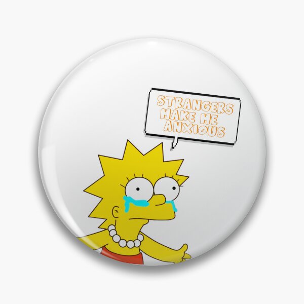 Item preview, Lisa Simpson Crying Meme Funny Quotes - Strangers Make Me Anxious designed and sold by Lost and Found.