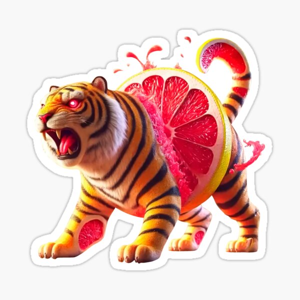 Item preview, Tigroligre Frutonni sticker. Italian brainrot meme. designed and sold by KotVandal.