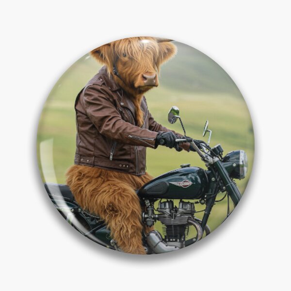 Item preview, Highland coo on motorbike  designed and sold by Md1982.