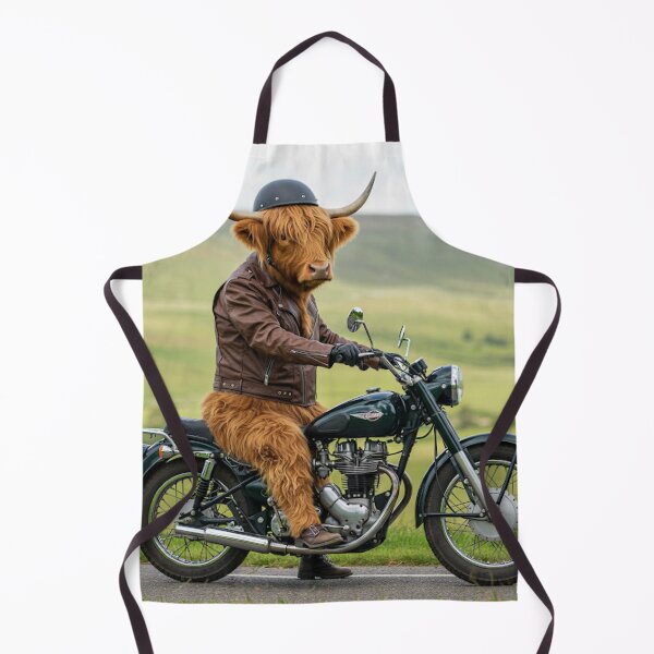 Item preview, Highland coo on motorbike designed and sold by Md1982.