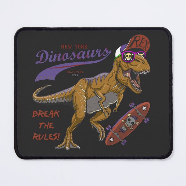 Item preview, varsity comics style skater t rex dino - break the rules designed and sold by hayrpictures.