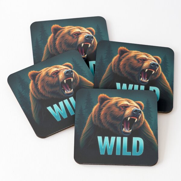 Item preview, Grizzly bear portrait  wild  designed and sold by  Mudikeys.