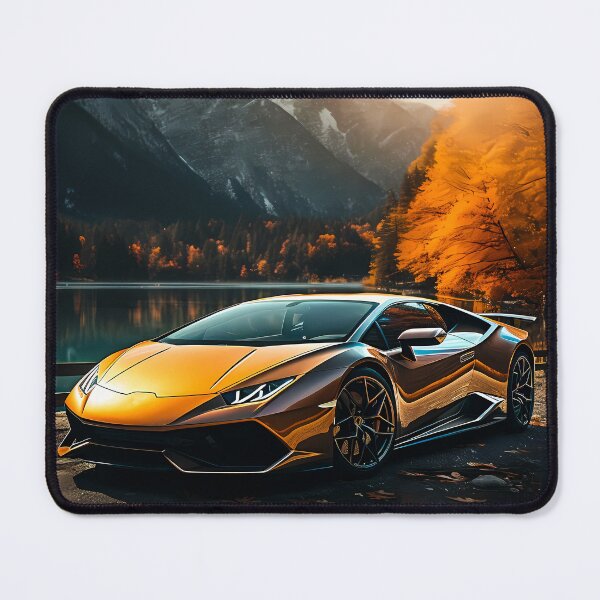 Item preview, Golden Supercar Reflected By Autumn Lake designed and sold by RevUpDesign.