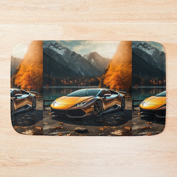 Item preview, Golden Supercar Reflected By Autumn Lake designed and sold by RevUpDesign.