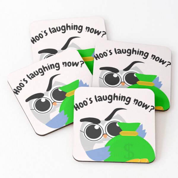 Item preview, "Karma Owl T-Shirt – Hoo’s Laughing Now? With Money Bag" designed and sold by TheCozyOwlery.