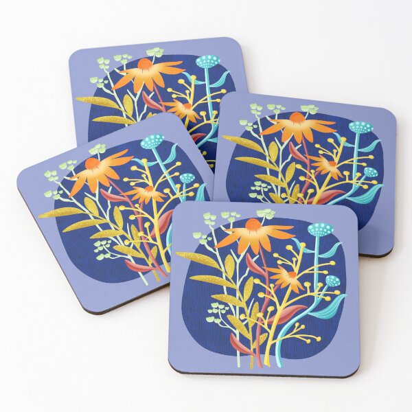 Item preview, modern floral botanical illustration - colourful nature art designed and sold by Inkworthy.