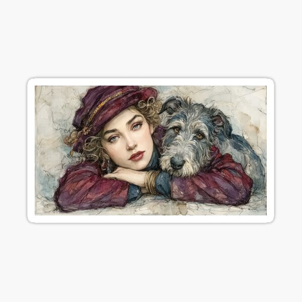 Item preview, Belle Epoque Deerhound designed and sold by aghnadarragh.