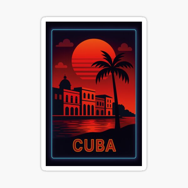 Item preview, Cuba Neon Travel designed and sold by Thistle-TShop.