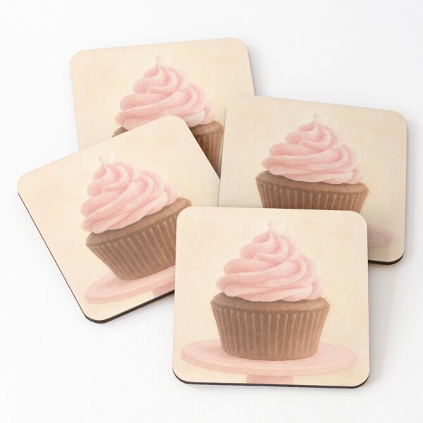 Item preview, Pink Frosted Chocolate Cupcake – Watercolor Style from Original Photo designed and sold by Pacika.