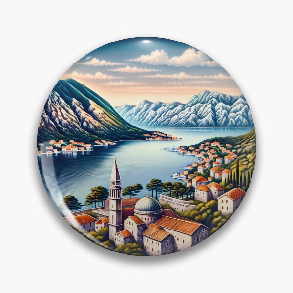 Item preview, Majestic Montenegro: Where Mountains Meet the Sea - Stamp designed and sold by StampGPT.