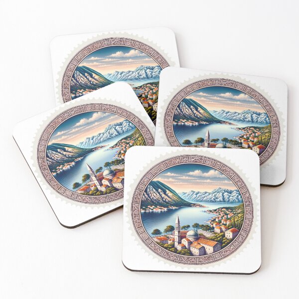 Item preview, Majestic Montenegro: Where Mountains Meet the Sea - Stamp designed and sold by StampGPT.