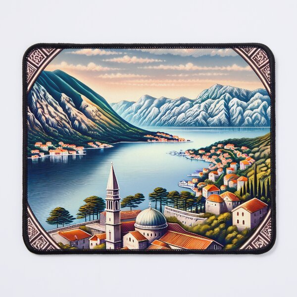 Item preview, Majestic Montenegro: Where Mountains Meet the Sea - Stamp designed and sold by StampGPT.